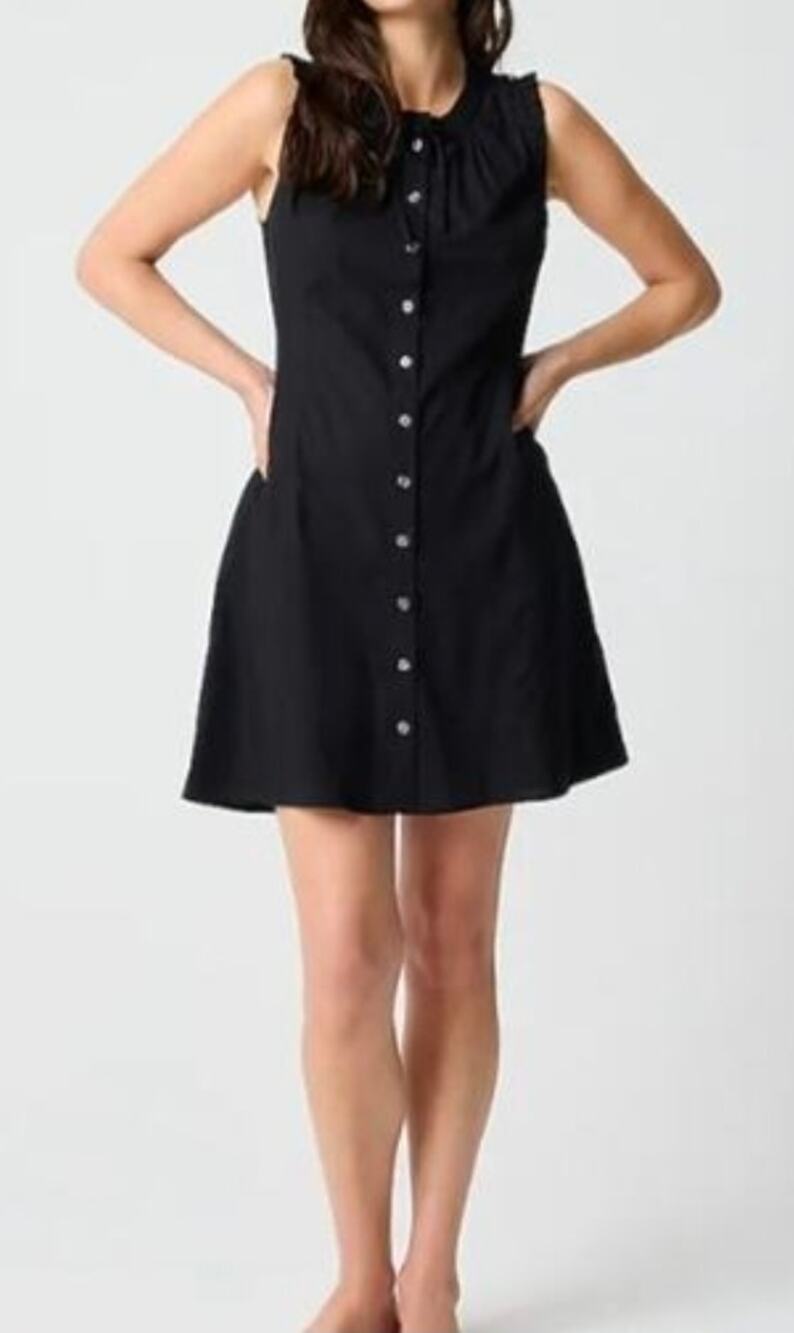 J. Crew Factory Ruffle Tie-Neck Mini Dress Size 10 NWT